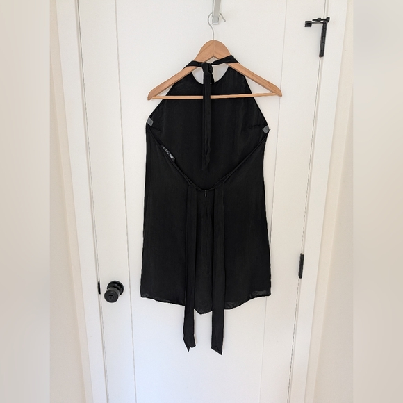 Zara Black Backless Halter Dress (XL) - Picture 3 of 4